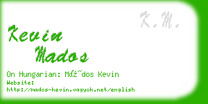 kevin mados business card